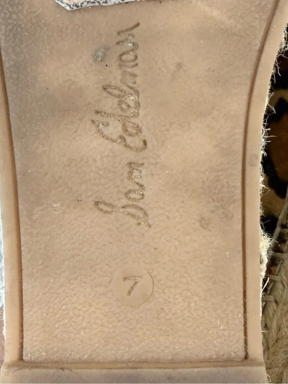 Sam Edelman Carrin Calf Hair Leopard Print Platform Espadrilles Women's US 7